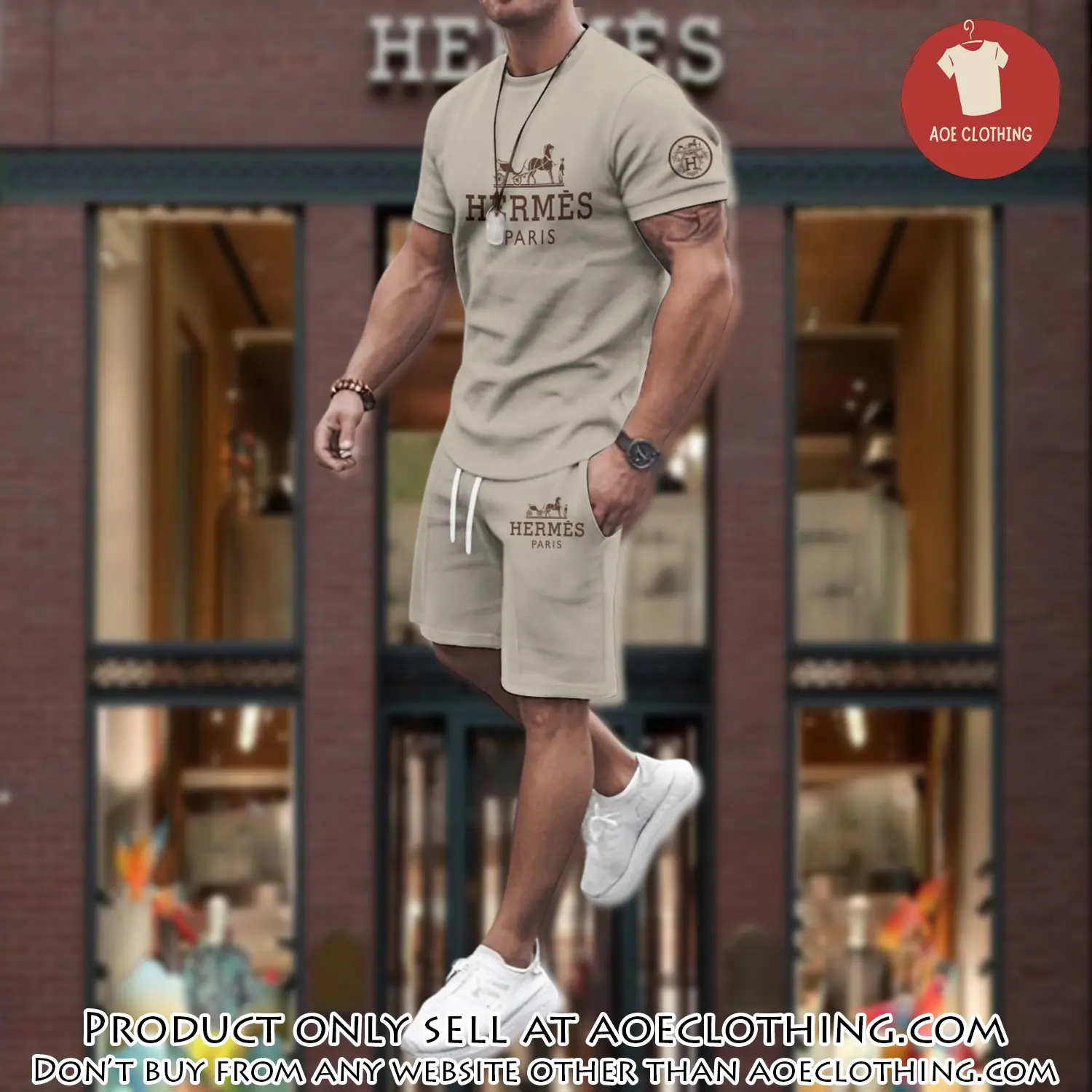 Hermes combo unisex tshirt & short limited luxury outfit cts1108 aoe1813840